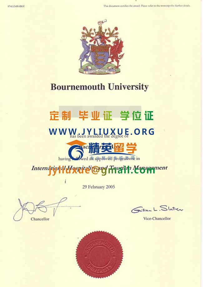 伯恩茅斯大学毕业证范本