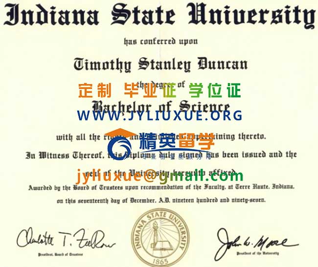 印第安那州立大学毕业证范本